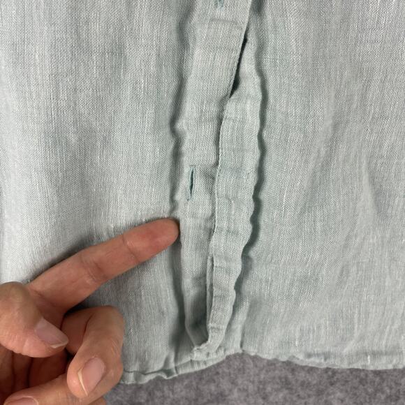 J Jill Love Linen Tunic Top Womens 2X Pale Green Coastal Relaxed Beachy - Picture 14 of 15